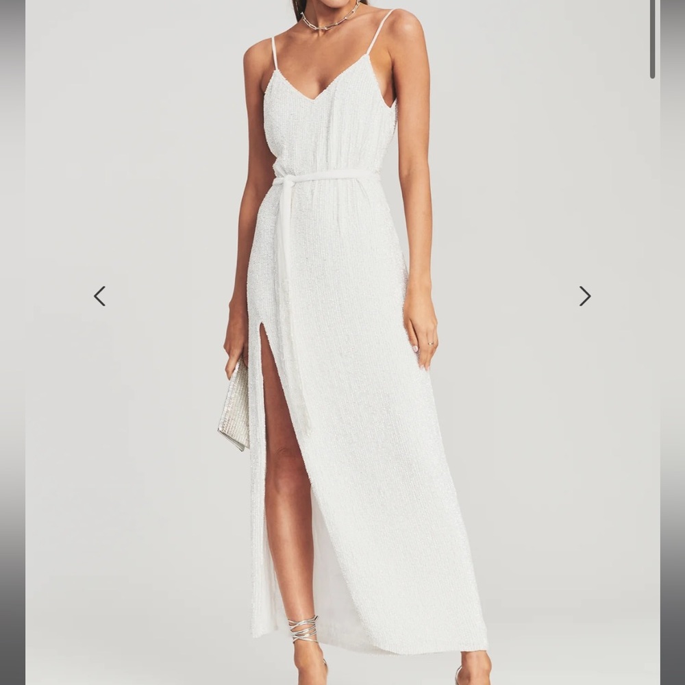 Retrofete - Rebecca Dress - in Moonglow White